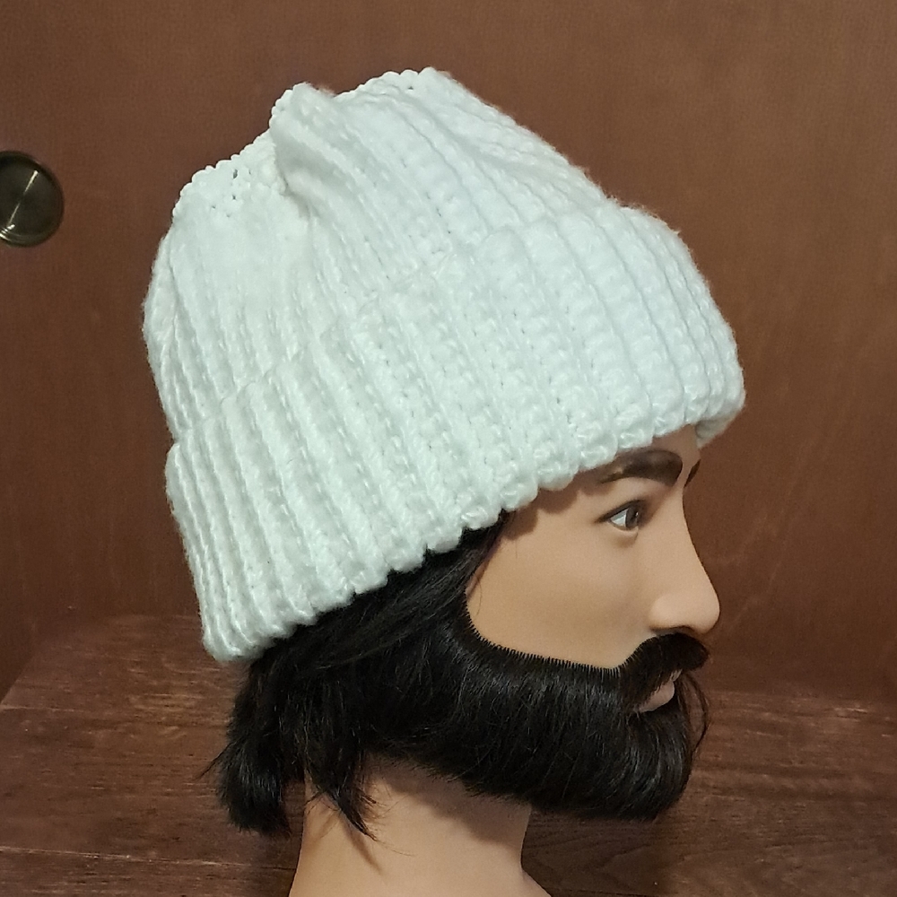 White Knit Beanie